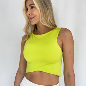 Basic Cropped Top Lime Green