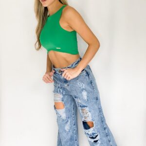 Basic Cropped Top Green