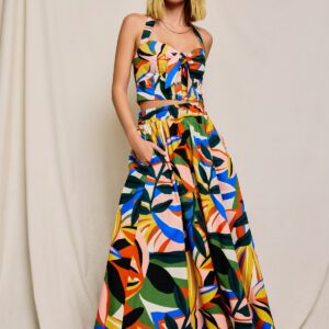 Tropical Macaw Midi Skirt