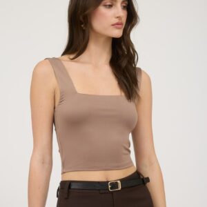 Crop Top Deep Taupe