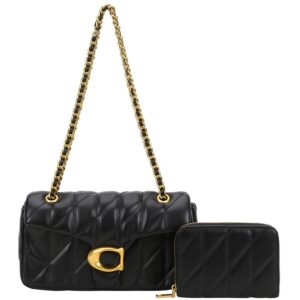 2 in 1 Crossbody Bag and Wallet Set Black