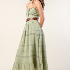 Rayon Crepe Dress Sage
