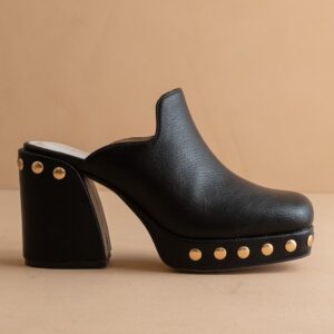 The Sierra | Black Platform Clog Mule