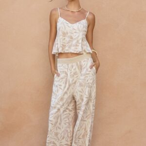 Driftwood Dreams Decorative Knit Waist Pants