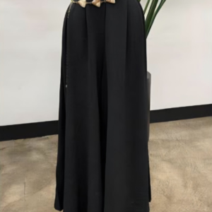 Midnight Elegance Wide-Leg Pants