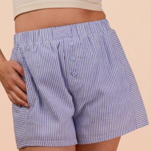 Coastal Breeze Striped Boxer Shorts – Blue