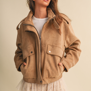 Canyon Muse Bomber Jacket-Beige